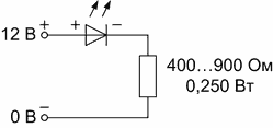 Схема подключения светодиодов к блоку питания компьютера 12 В