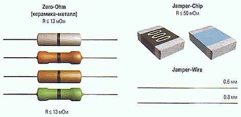 Перемычки и резисторы с "нулевым" сопротивлением