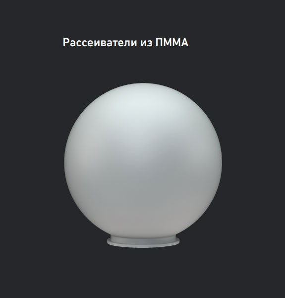Обзор характеристик Рассеиватели из ПММА