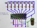 Схема цветомузыки на 8 светодиодах работающей от кабеля USB
