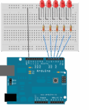 Схема бегущей строки на Arduino UNO
